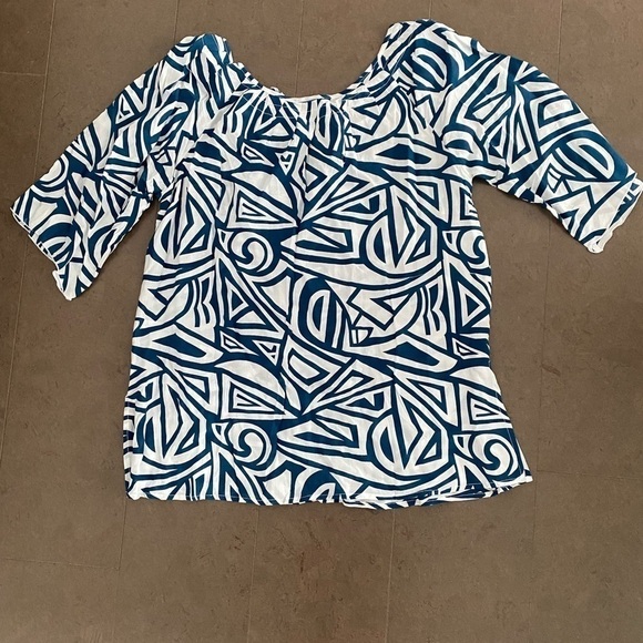 BLUE Sky Clothing blouse size Large - Picture 5 of 6